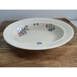 Restaurant Ware Staffordshire Oval Serving Platter Bowl Floral Shenango Pottery